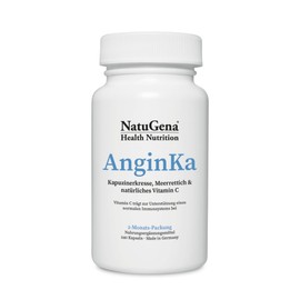 NautuGena AnginKa/Kapuzinerkresse, Meerrettich, & natürliches Vitamin C aus der Hagebutte/ 240 Kapseln (2-Monats-Packung)