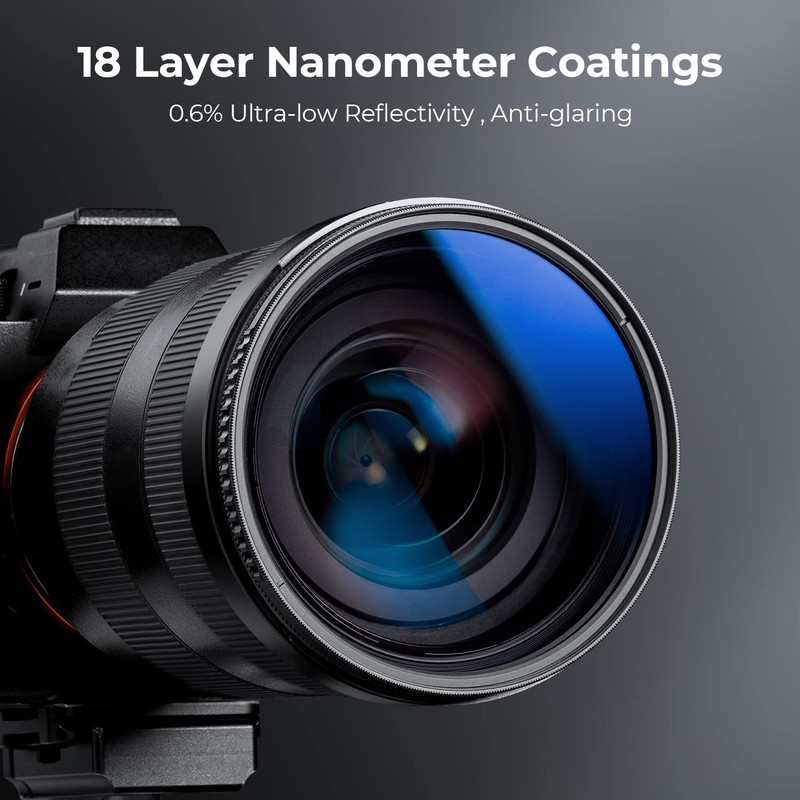 K&F Concept 82MM Polarising Filter Circular Polarizing CPL, Ultra Slim,