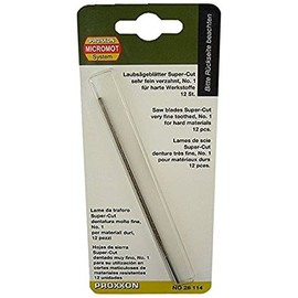 Proxxon Supercut 28114 Fretsaw Blade for Irons Very Fine Toothed No. 1 Pack of 12 without Cross Pin