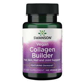 Swanson Vegan Collagen Builder - Featuring Dermaval - Hair, Skin, Nail Health - 60 Veg Caps