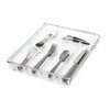 iDesign Expandable Cutlery Drawer Organizer –Linus Collection – Clear