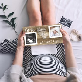Baby Scan Photo Frames for 3" x 3" Ultrasound Sonogram Pictures - Pregnancy Announcements Ideas - Gender Reveal Baby-Shower Gift - New Mom Expecting Parents to Be Keepsake Gifts