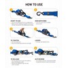 Strapinno 2PCs Retractable Ratchet Tie-Down Straps,5,000 lbs Breaking Strength- 2
