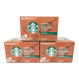 Starbucks Decaf House Blend Medium Single Serve K-Cup Coffee Pods, 4.2 Ounce (Pack of 3)