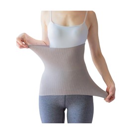 SOWAN Belly Wrap, Set of 2, 100% Organic Cotton, Dull Color, Cold Protection, Warm Activities, Pregnancy, High Elasticity, Women's, Men's, Unisex, Made in Japan, ashgray