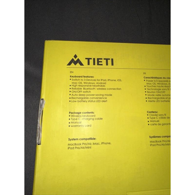 TIETI K01R 2.4G Slim Compact Wireless Keyboard w/ Numeric Keypad