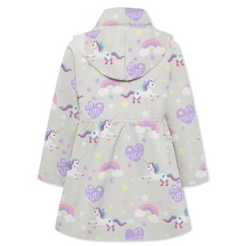 Betusline Girls Rain Jackets Lightweight Waterproof Hooded Trench Coat Windbreaker Raincoats for Girls,Waterproof-Rainbow Beige,13-14 Years = Tag 170