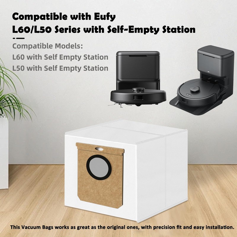 12 Pack L60 L50 Dust Bags Compatible with Eufy L60