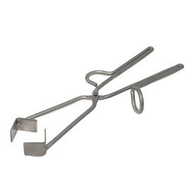 Stainless Steel Crucible Forceps Clamp Beaker Holder Pliers with Aircraft Class Rivet Multipurpose Lab Tongs Square Jaws to Use With Hot Beakers and Glassware 10" Long