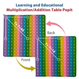 Fun & Interactive Multiplication Learning Tool for Kids-Times Table Popit Fidget Toy-Stress Relief & Perfect calculation Play-Way for Children.