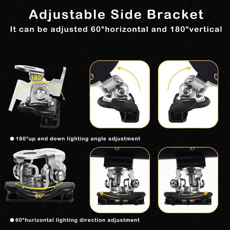 Fayelume 2PCS Ditch Light Brackets, LED Light Bar Mounts, Engine
