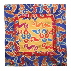 DharmaObjects Tibetan Cloud Silk Brocade Table Runner/Shrine Cover/Altar Cloth/Table Cover (34 X 34 Inches)