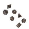 7pcs Copper Dice Set Polyhedral Hollow Clear Number Balancing Table
