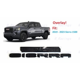 GMC Overlay 2PCS Gloss black Rear Sierra Elevation Emblem 2019-2023 Sierra 1500