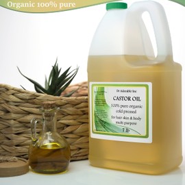 Dr Adorable - 7 lb - Premium Castor Oil - 100% Pure Natural Organic Cold Pressed