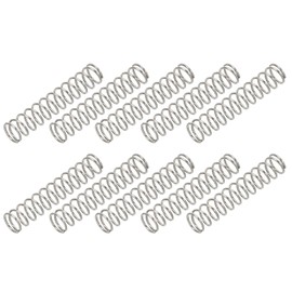 PATIKIL Compression Spring, 0.5mm Wire Dia x 5mm OD x 25mm L, 10 Pcs 304 Stainless Steel Mechanical Extension Small Springs Pen Springs Assortment Kit for Shop and Home Repairs