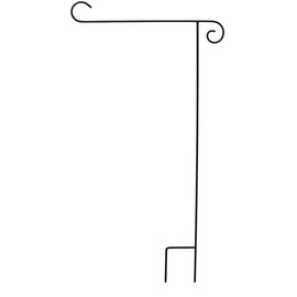Wrought Iron Black Garden Flag Stand 40"H Briarwood Lane