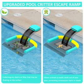 Poolvio Animal Saving Escape Ramp for Pool, Save Critters in Swimming Pool Device Handy, Pool Accessories in Floating Ramp Rescues Saving Frogs, Toads Animal Mice, Birds