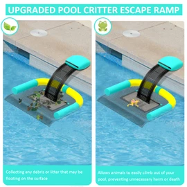Poolvio Animal Saving Escape Ramp for Pool, Save Critters in Swimming Pool Device Handy, Pool Accessories in Floating Ramp Rescues Saving Frogs, Toads Animal Mice, Birds
