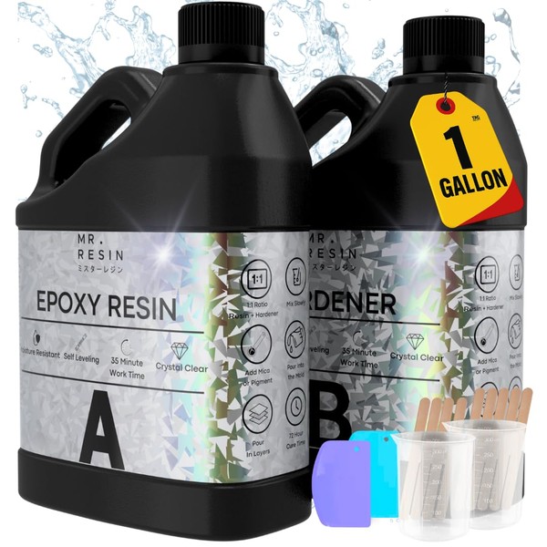 MR. Resin EPOXY 1 Gallon Kit - Crystal Clear Epoxy