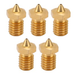 5pcs CHT V6 3D Printer Nozzle 3 Hole High Flow Printer Extruder Brass Nozzles for 1.75mm PLA ABS TPU PA Materials 0.4mm