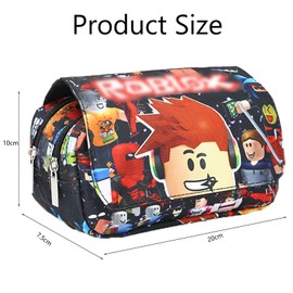 PYTRARTY Robllox Pencil Case, Cartoon Robllox Pencil Case, Large Capacity Game Pencil Case for Stationery, colour, Kids Backpack