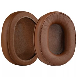Geekria Protein Leather Ear Pads for Audio Technica ATH M50X Headphones (Brown)
