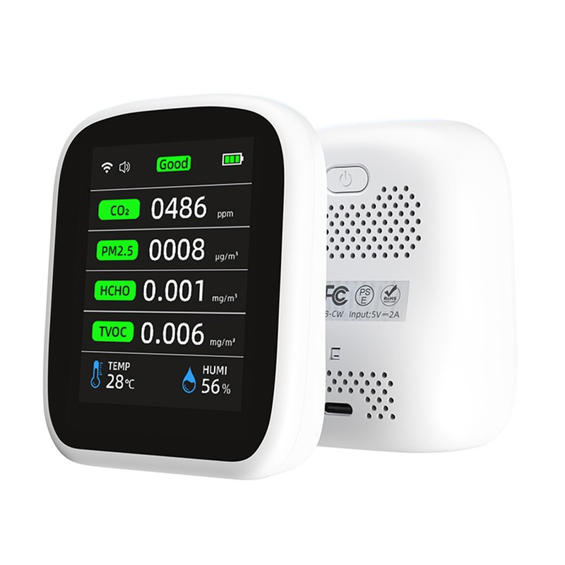 Tuya Wifi Portable Air Quality Meter 8in1 PM1.0 PM2.5 PM10