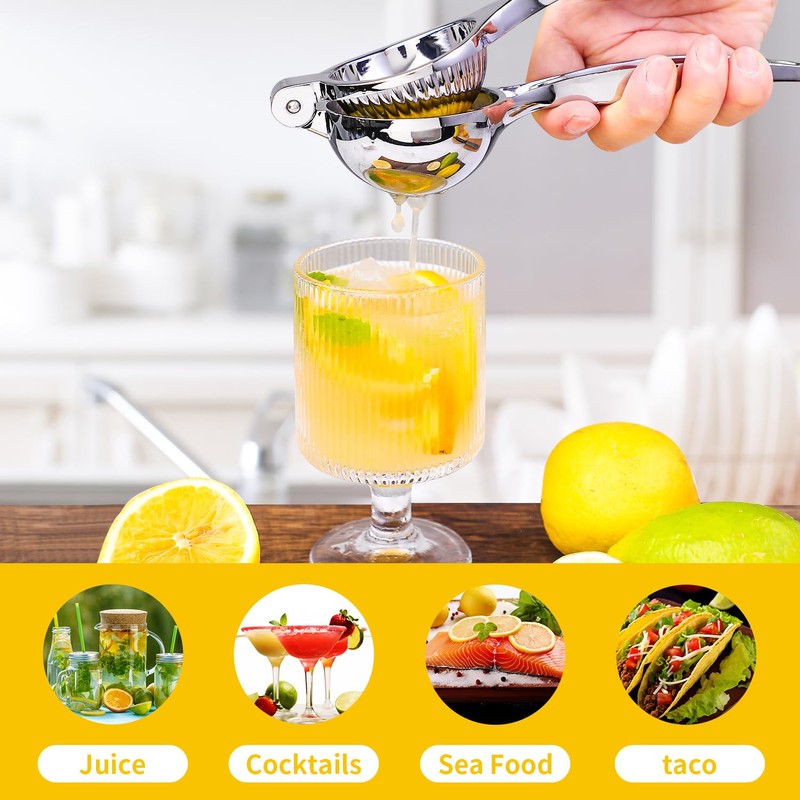 Rekix lemon Squeezer, Max Extraction Hand Press Lemon Juicer, Heavy
