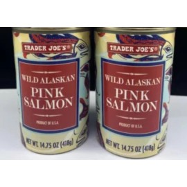 Trader Joe’s 2X Trader Joe’s Wild Caught Alaskan Pink Salmon 14.75oz Exp 6/2028 Salmon & Salt