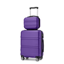 Kono Carry On Luggage Set Lightweight Airline Approved Carry On Suitcase with TSA Lock Spinner Wheels Durable Luggage Hardside Purple
