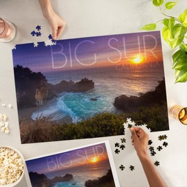 Big Sur, California, McWay Cove (1000 Piece Puzzle, Challenging Jigsaw Puzzle for Adults, Made in USA)