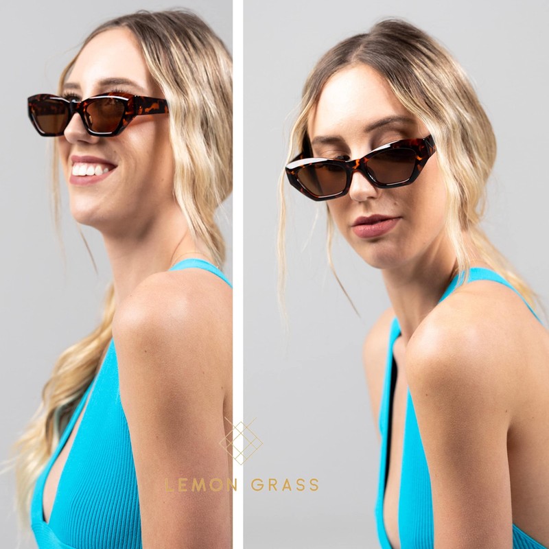 Gafas de sol Mid Cat Eye Retro Leopard Rim -