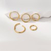 QXXPVV 5Pcs Hoop Nose Rings 20G 18G Stainless Steel Piercing