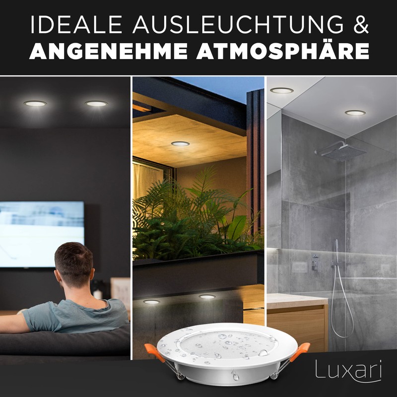 Luxari LED Recessed Spotlight 230 V Flat [Set of 6