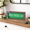 Hekocap St Patricks Day Decor - Wooden Happy St Patricks