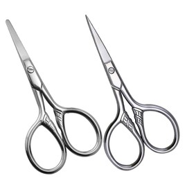TOVINANNA 6pcs Stainless Steel Eyebrow Scissors for Precision Grooming Small Beard Trimming and Nose Hair Removal Tools Beauty Scissors for Men and Women
