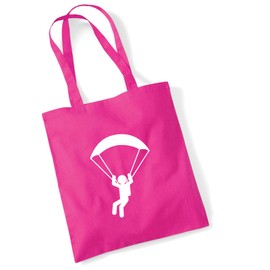 Huuraa Jute Bag Paragliding Paragliding Gift 10 Litre Fuchsia Cotton Paragliding Attention