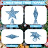KEYIDO Blue Star Christmas Tree Topper Star for Christmas Tree