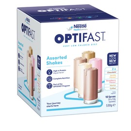 Nestle OPTIFAST VLCD Shakes Asstorted Pack - 10 Pack 53g Sachets
