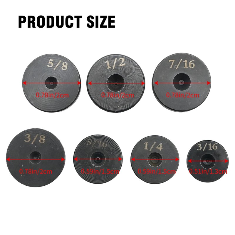 EATAKWARD 7Pcs Double & Single Flaring Tool Kit Steel Adapter