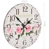 vidaXL Vintage Kitchen Wall Clock Flower 30cm Home Office Living