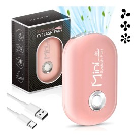 Ventilador Para Extensiones Pestaña Mink Recargable Rosa
