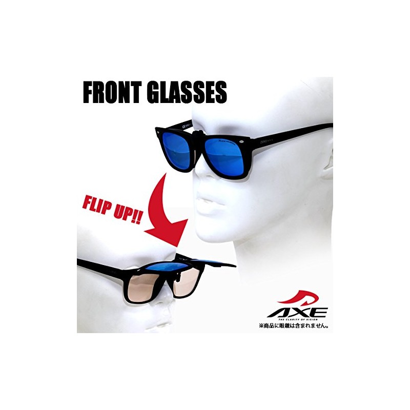 AXE Sunglasses, Clip-on Type, UV Protection, Polarized Lens, Silver, AS-3PCS