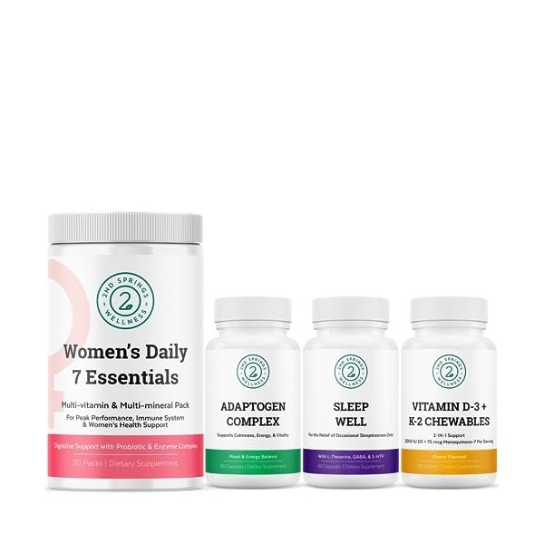 Women's Daily 7 Essentials, Adaptogen Complex, Sleep Well & Vitamin