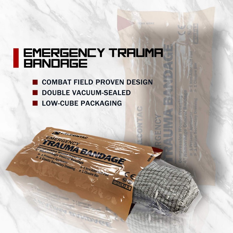 FalconTac Israeli 6 Inch Emergency Compression Bandage Wound Trauma Dressing