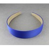 Royal Blue classic style basic satin fabric covered headband hair