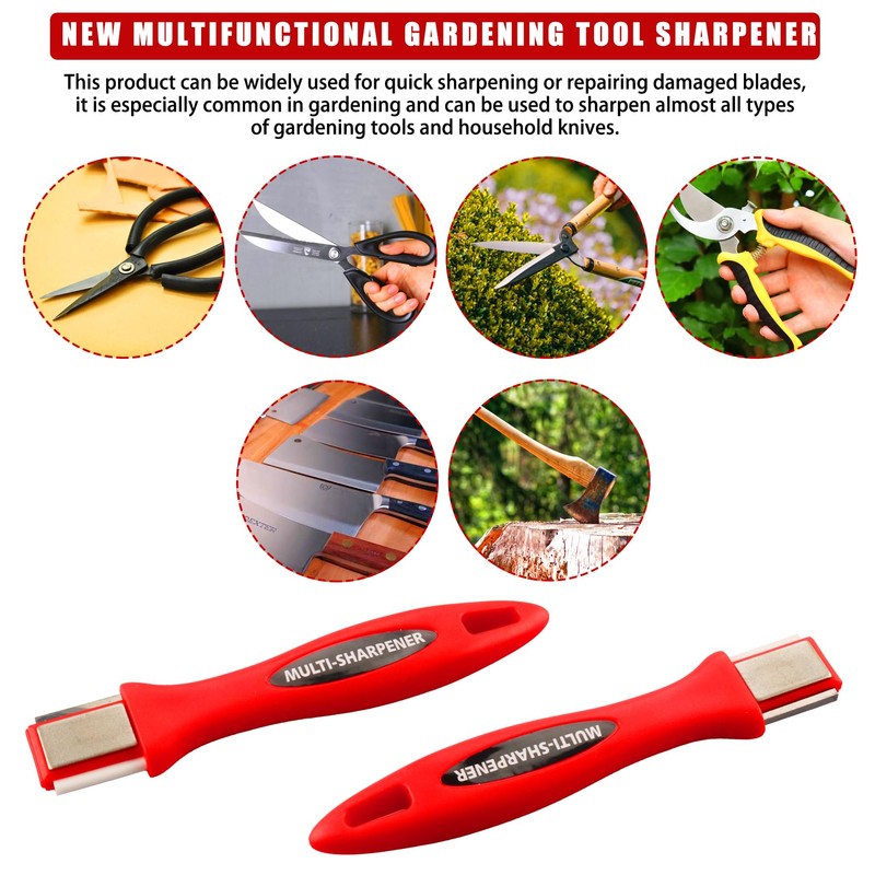 FYHBGR New multifunctional gardening tool sharpener, suitable for all kinds