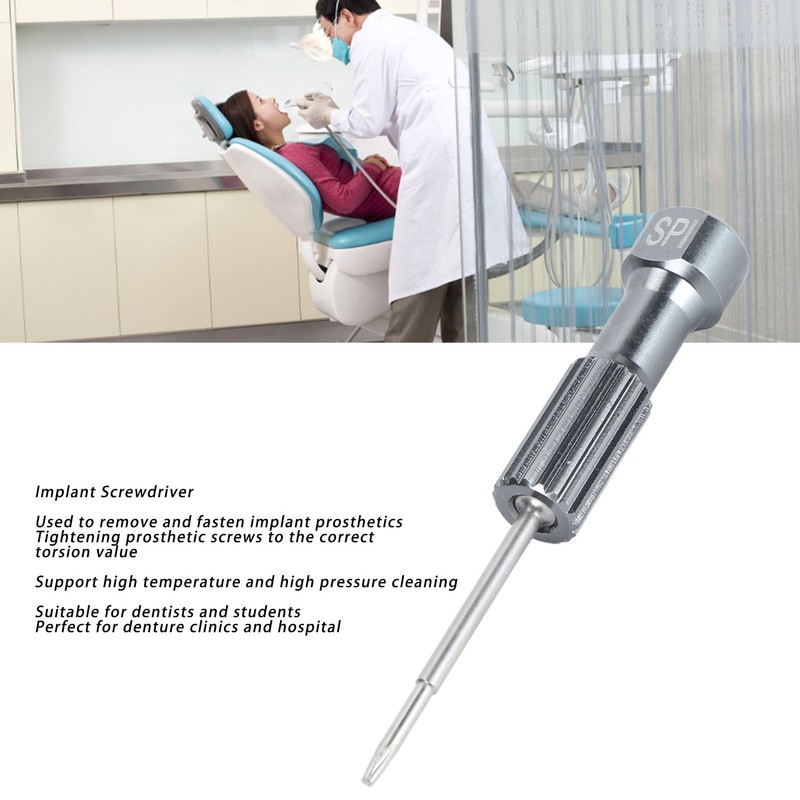 Denture Implant Screwdriver Stainless Steel Professional Teeth Implant Restoration Screwdriver