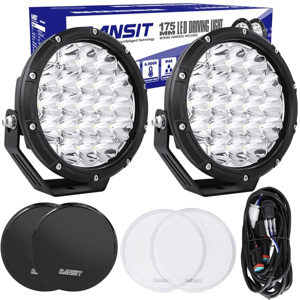 BANSIT 7" LED Round Driving Lights - 210W 32000LM Super